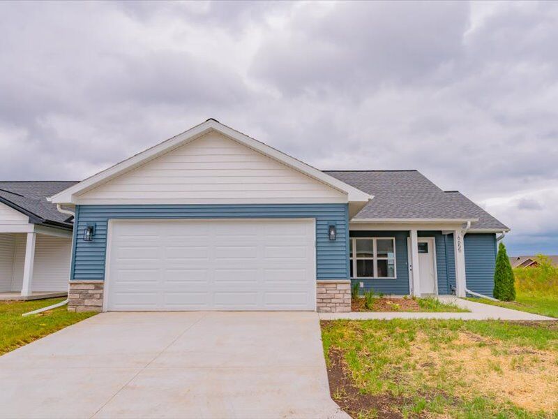 New single-family ranch home with a two-car garage